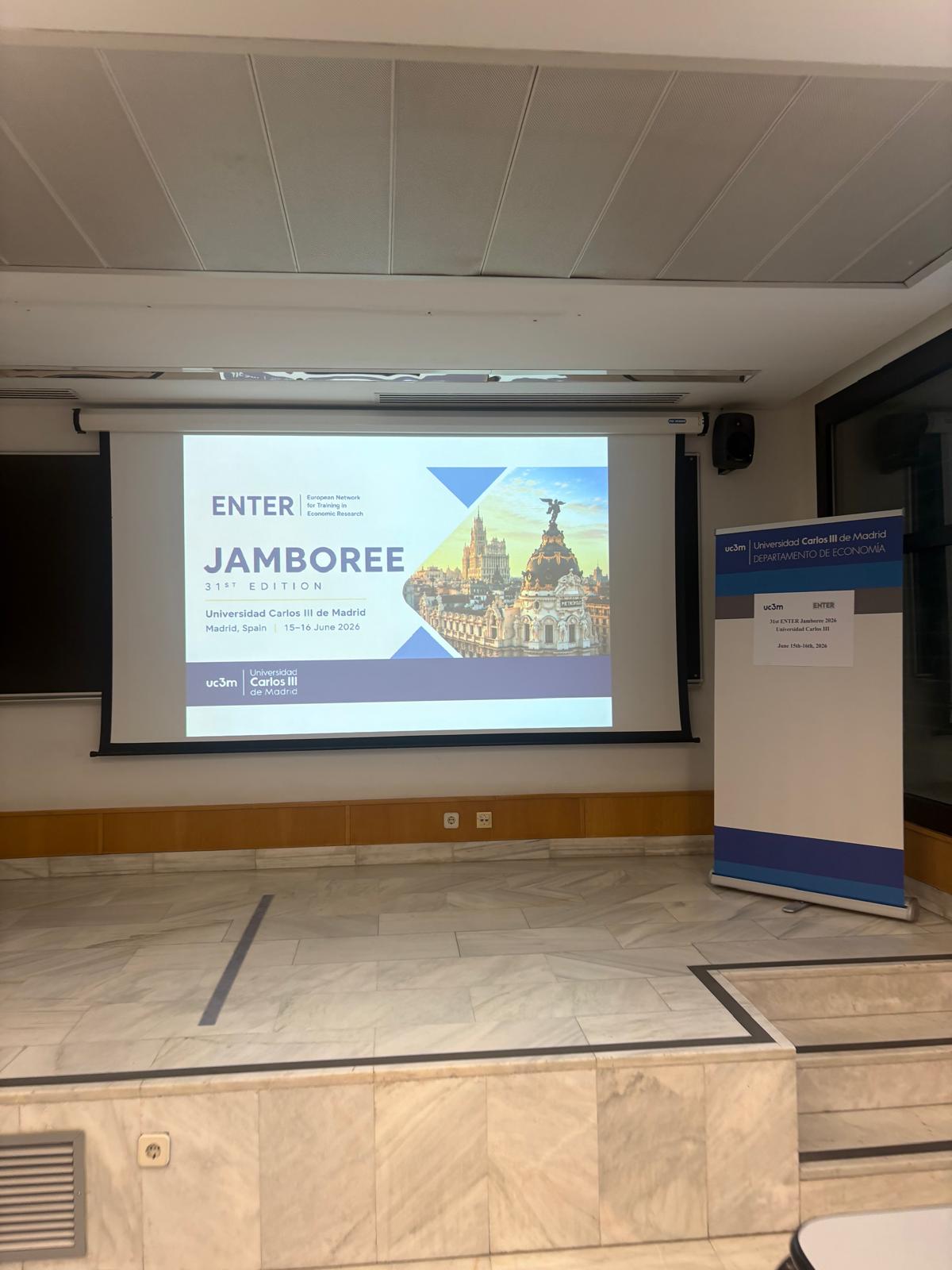 Sesión plenaria del 31 ENTER Jamboree en la Universidad Carlos III de Madrid